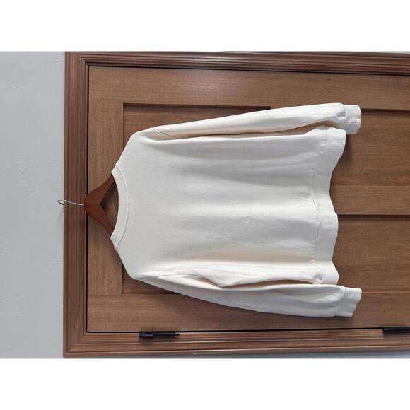 Bohme Graphic Crewneck Pullover Sweatshirt Ivory Cotton Women’s size Large - Picture 5 of 9